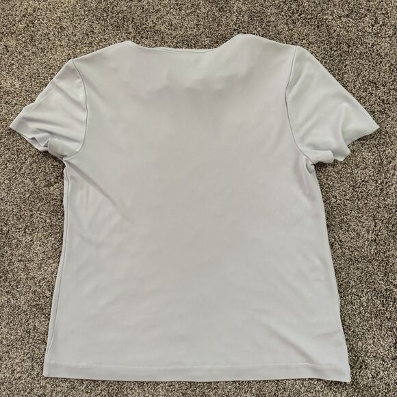 Ann Taylor Light Blue Shoulder Zipper Blouse Top Shirt Size Medium *See Listing* - Picture 7 of 12